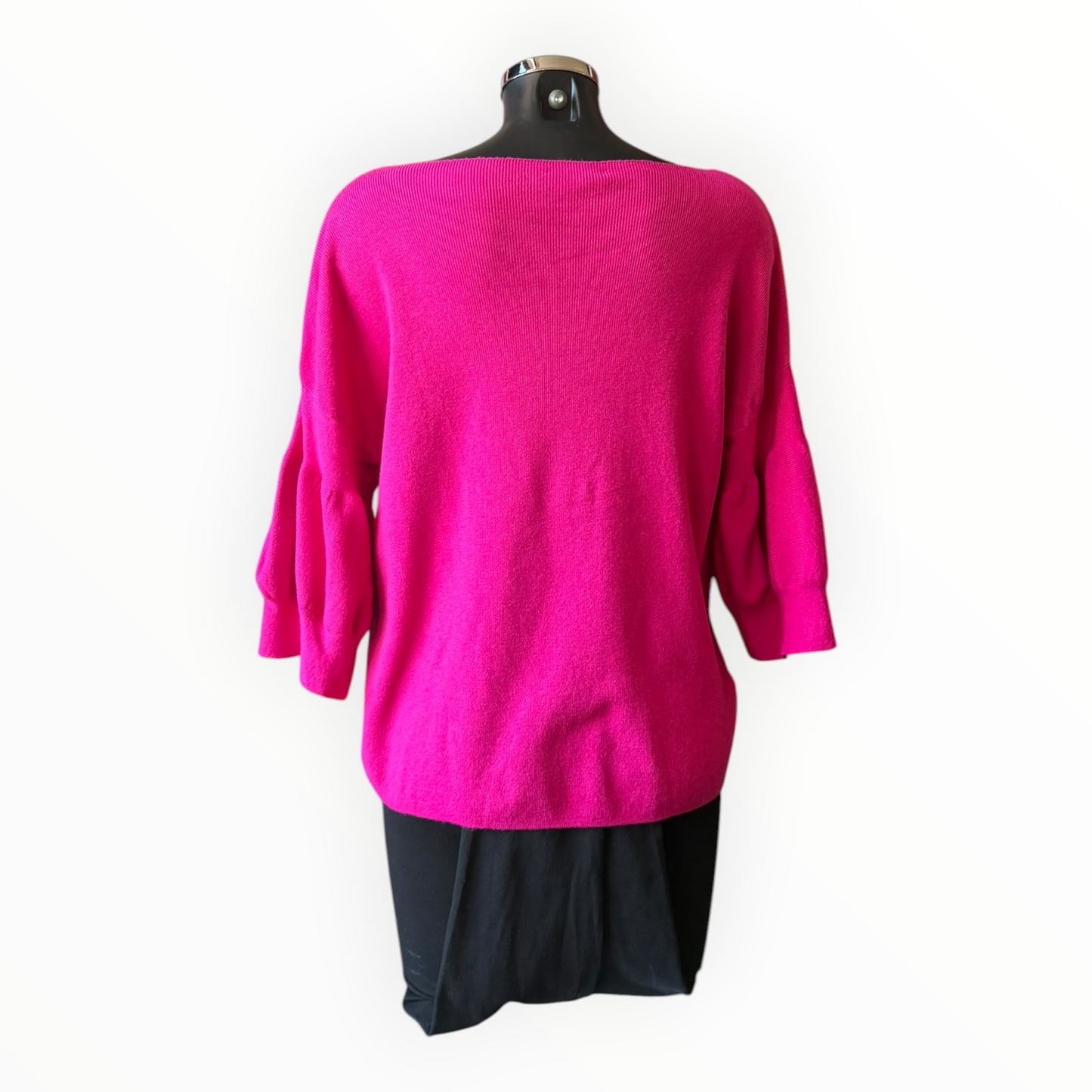 Adele ribbed sleeve jumper - Fuschia