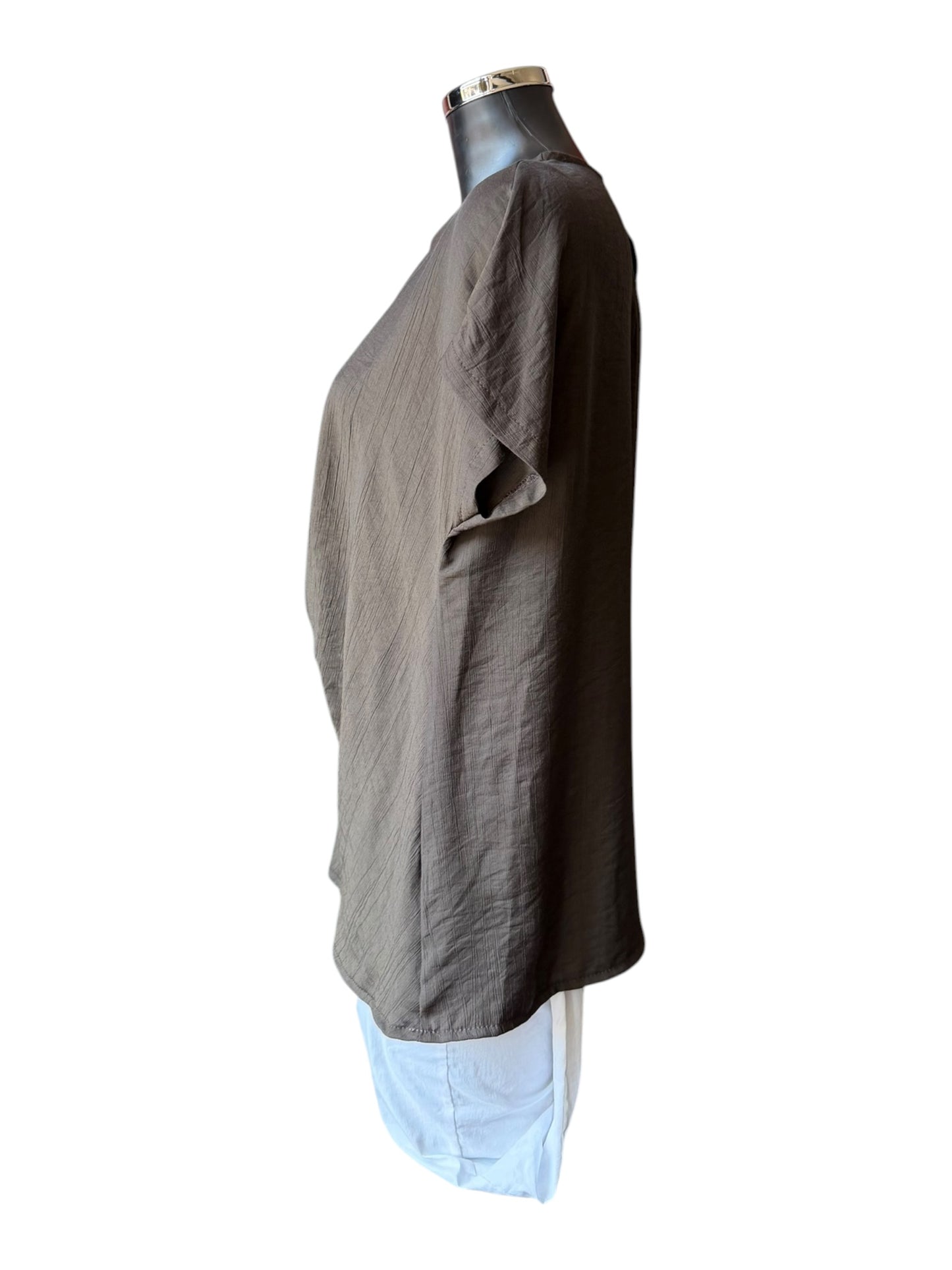 Lilly side knot top - Chocolate