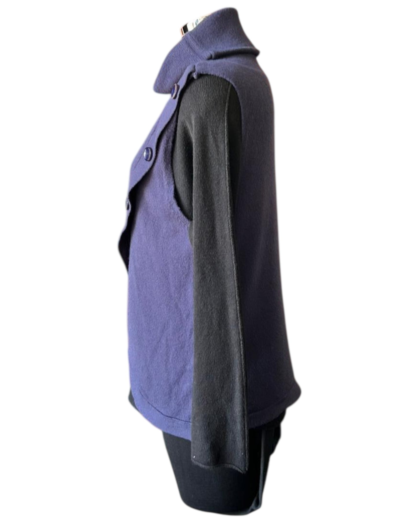 Tilly cowl neck wrap waistcoat top - Navy