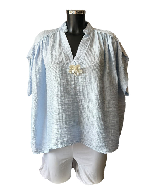 Monica floaty top - blue