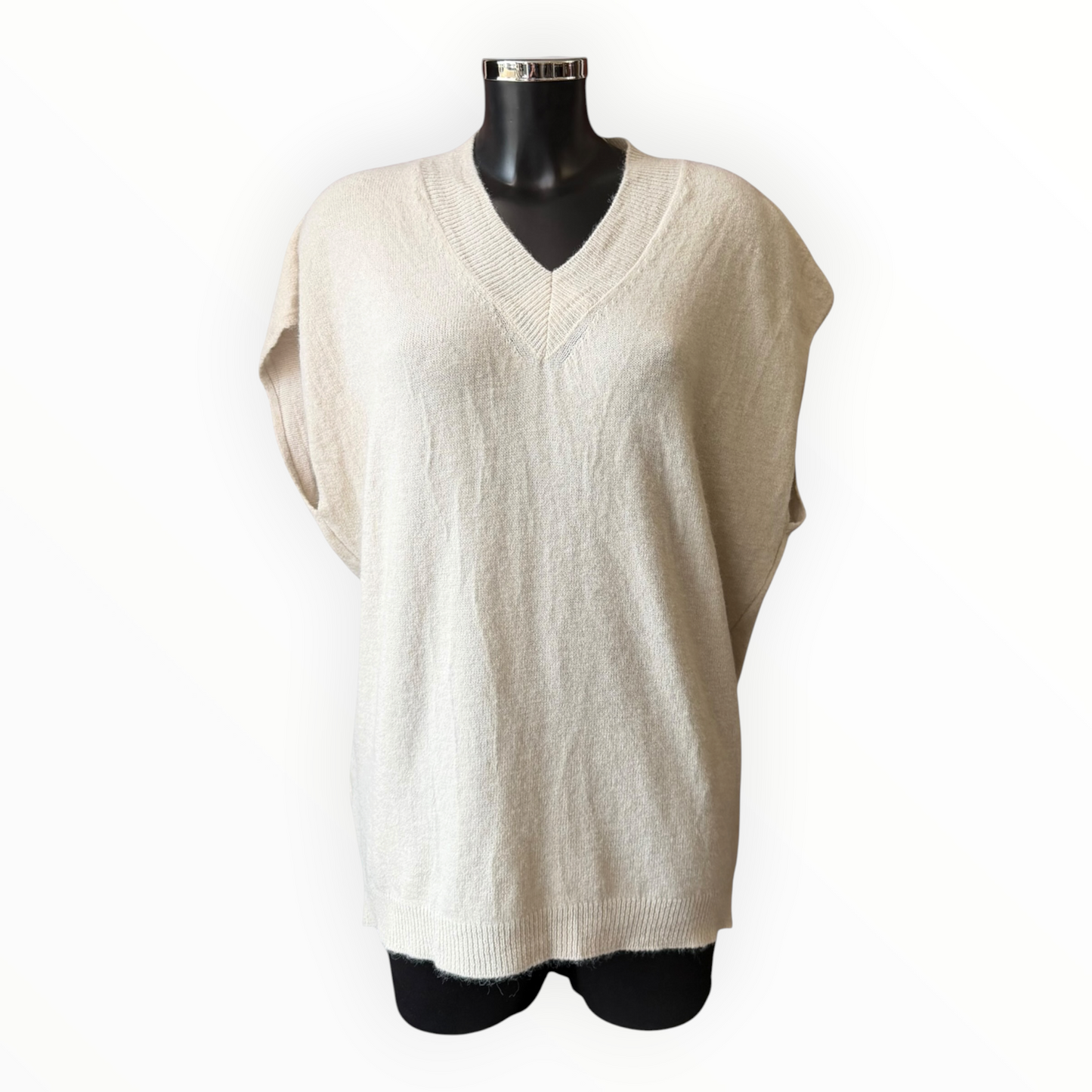 Patsy v neck tank top jumper - Beige