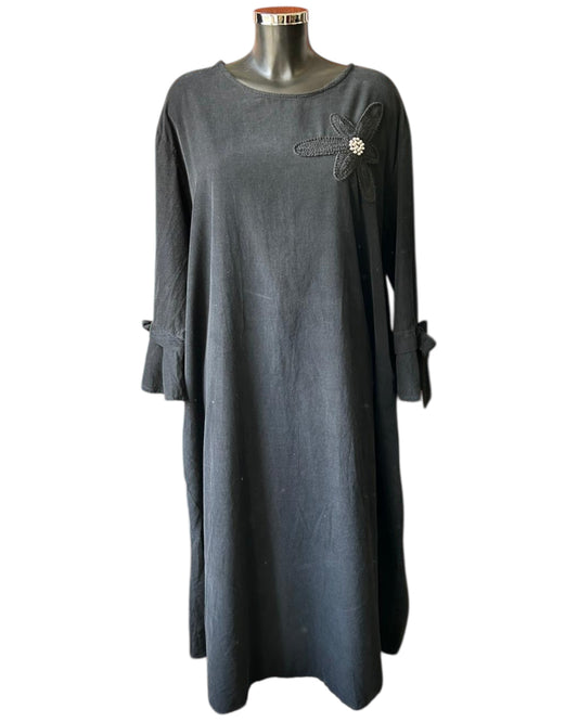 Iris corduroy relaxed fit dress - Black