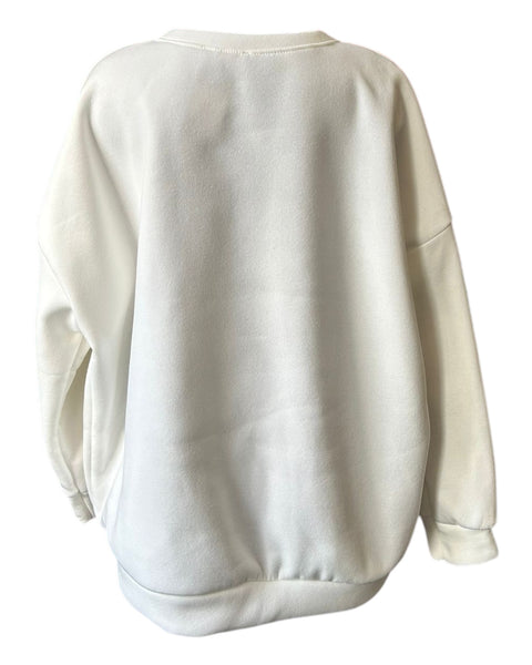 Morgan oversized Cannes sweatshirt - Ivory