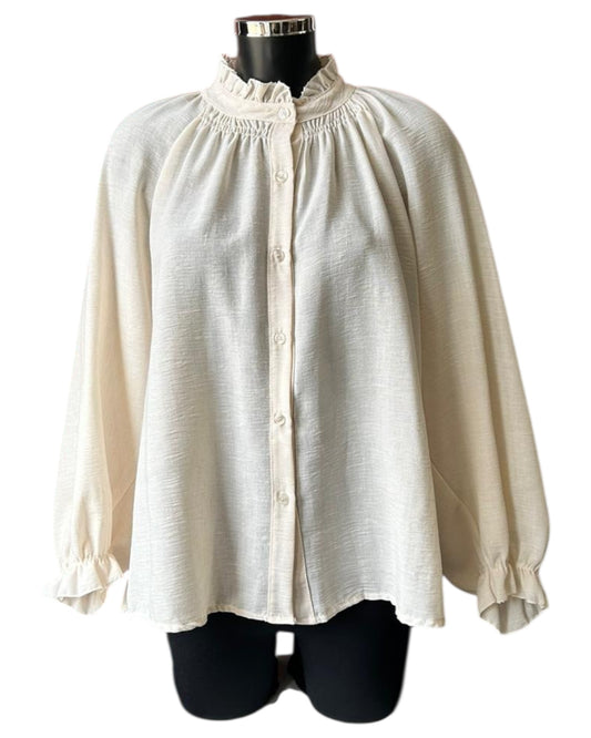 Zola Victorian style cream blouse