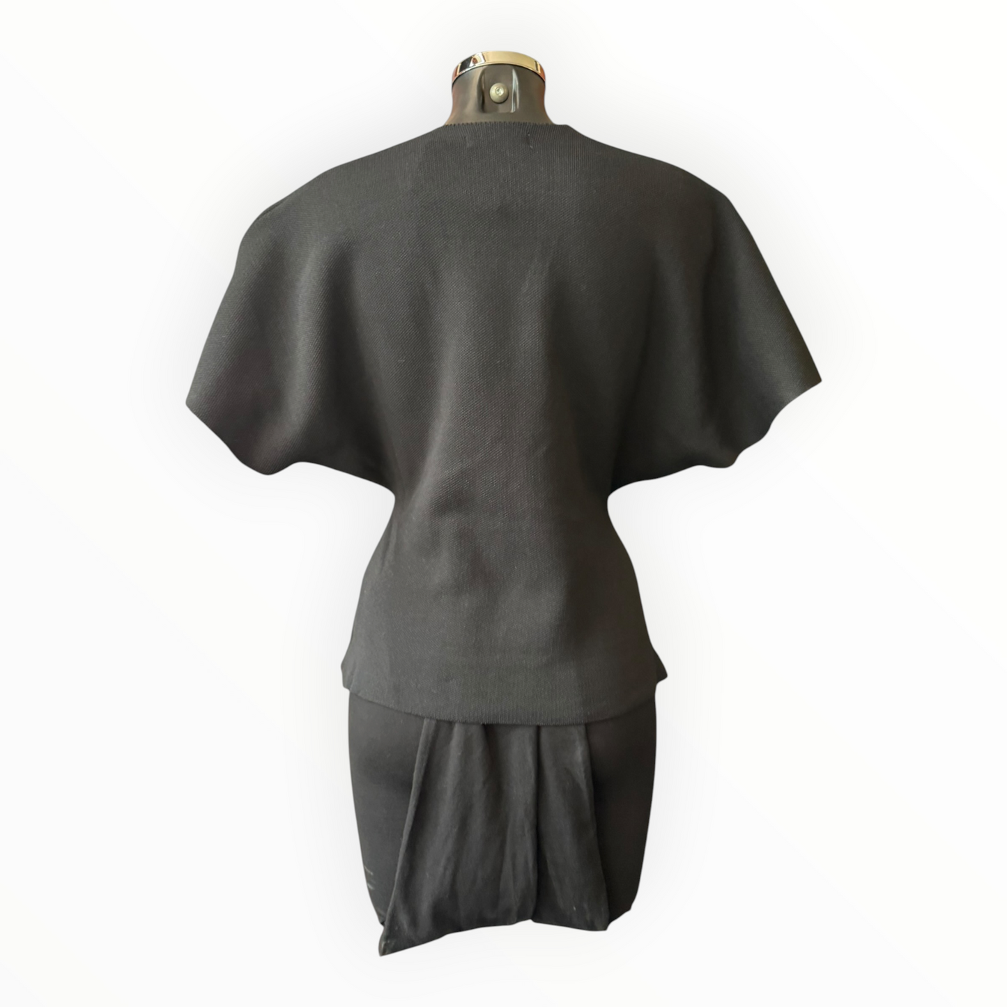 Shona wrapover pearl detail jumper - Black
