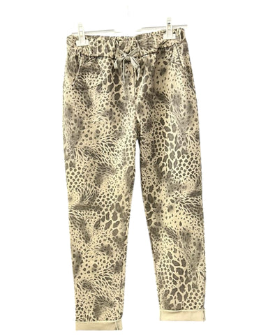 Aria super stretchy trousers - Animal mocha