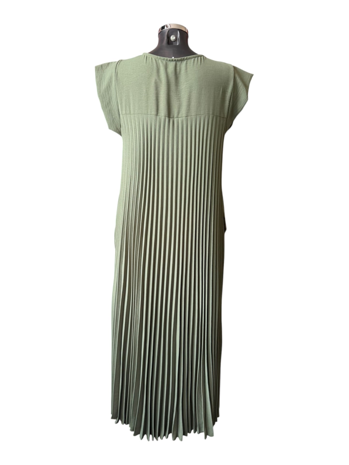 Pixie pleated maxi dress - Khaki