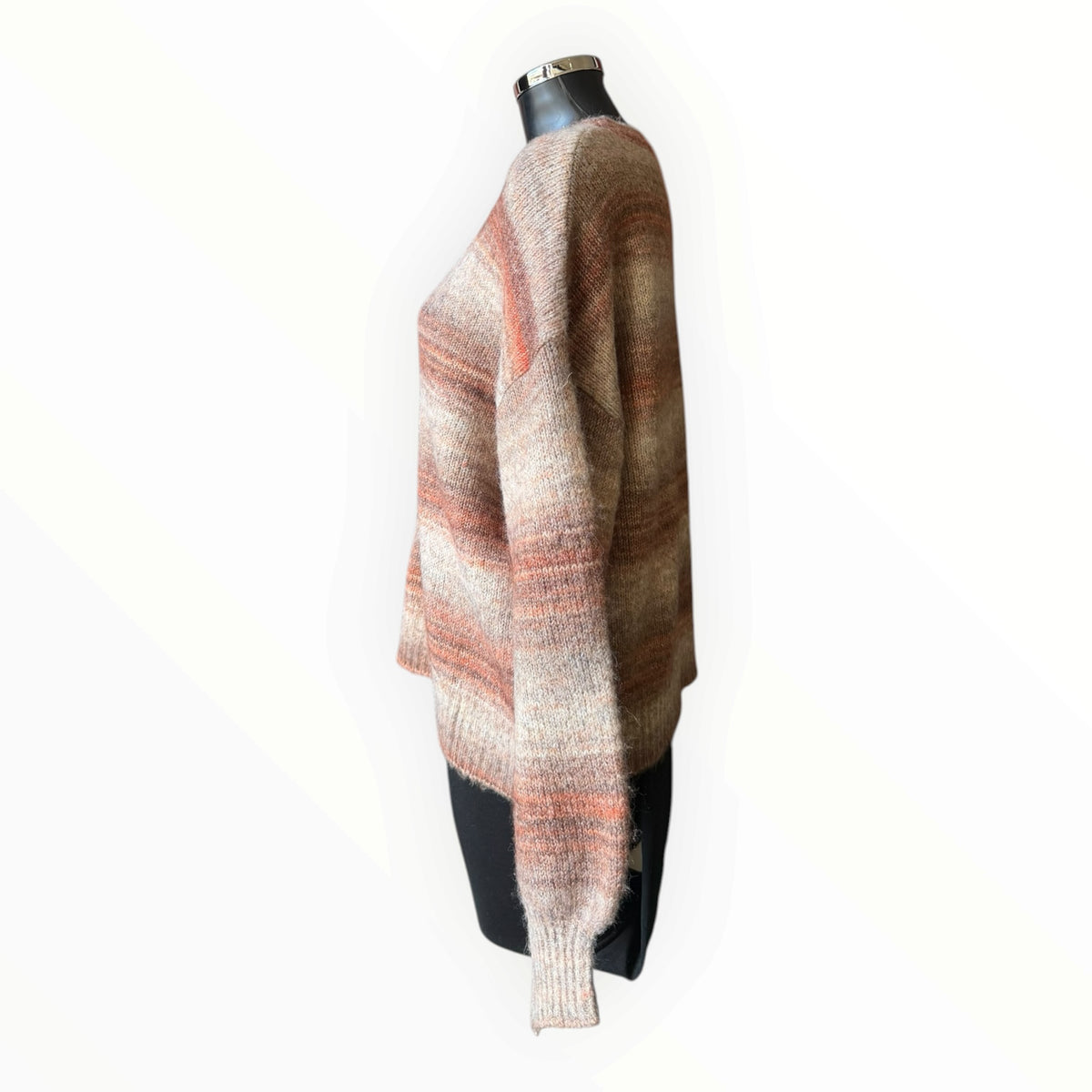 Belinda blurred stripe fluffy knit jumper