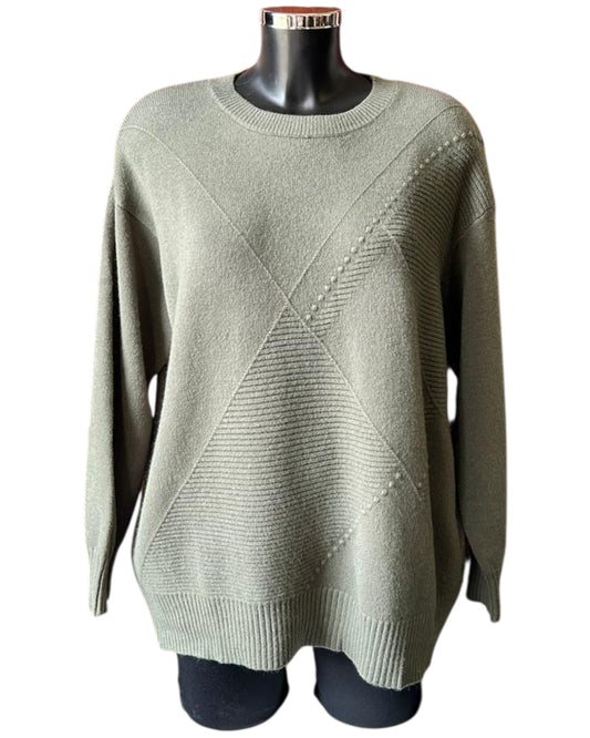 Moira Argyle stitch detail jumper - khaki