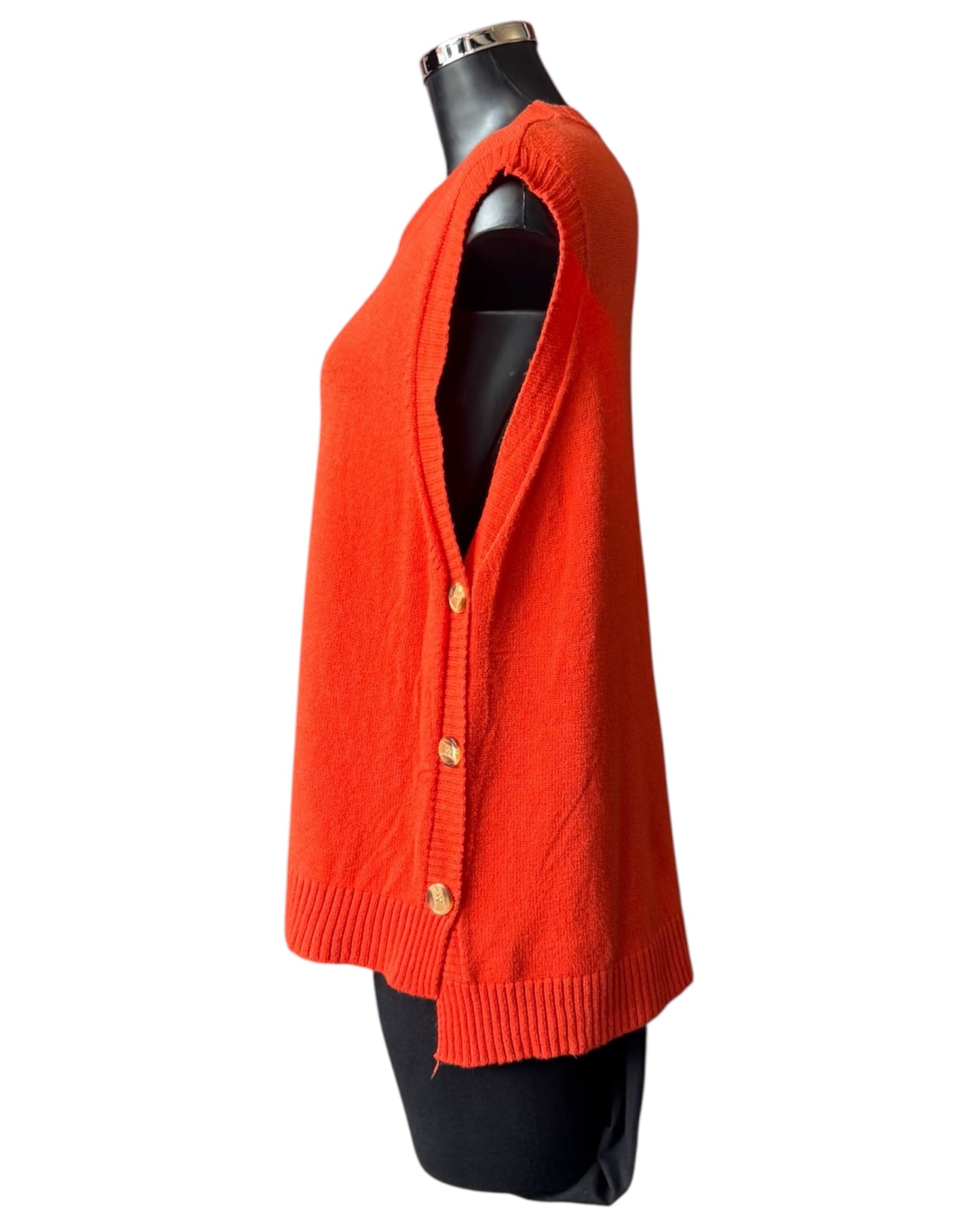 Macey soft knit tank top sweater - Orange