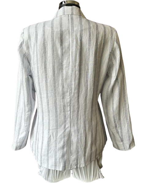 Foil blazing saddles linen blazer in white linear