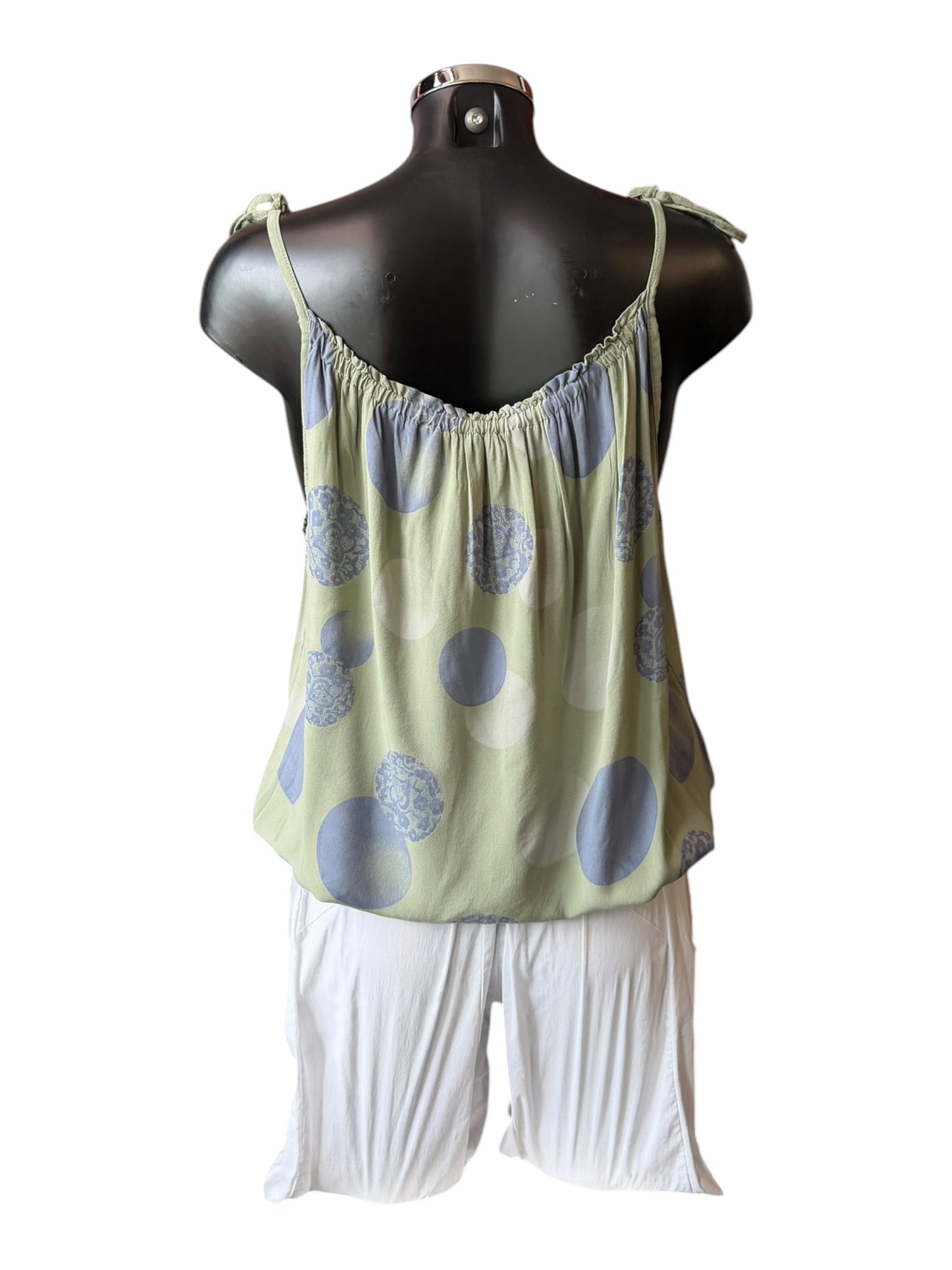 Doris strappy spot vest top - Khaki