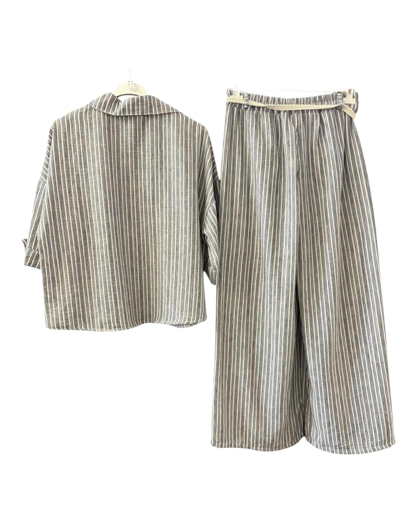 Elona striped co-ord trouser suit - Grey