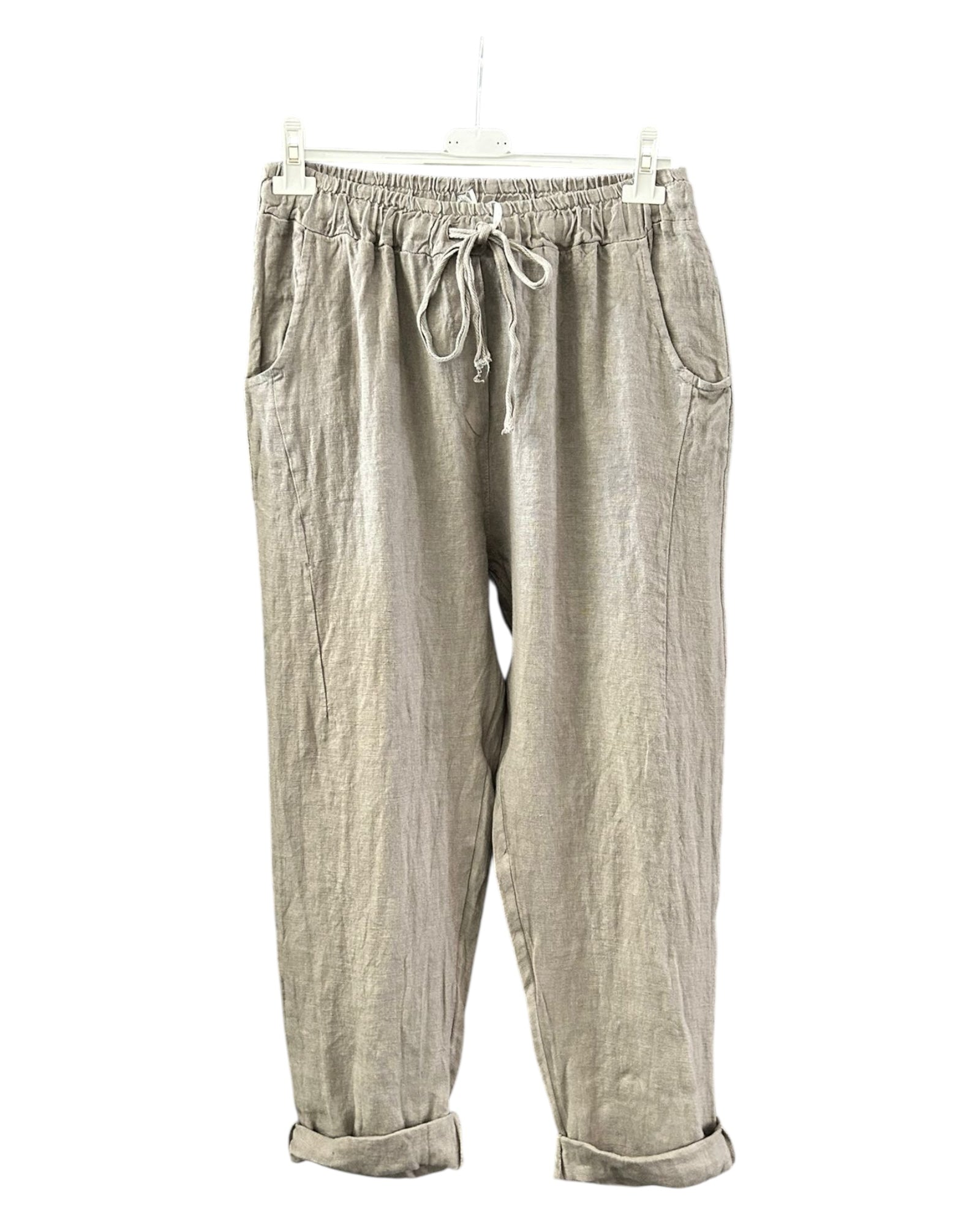 Lola linen range trousers - Taupe