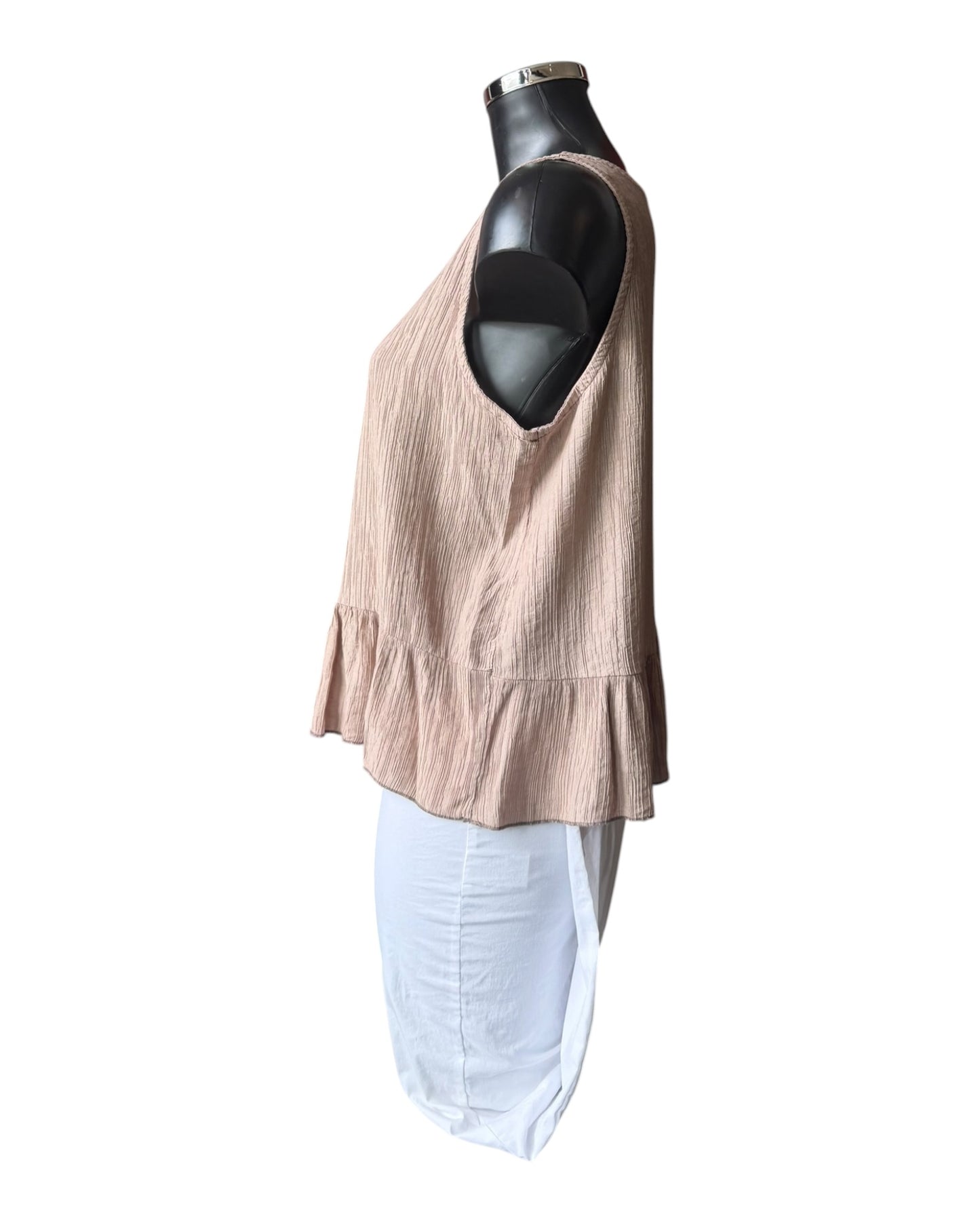 Milly range sleeveless top - Mocha