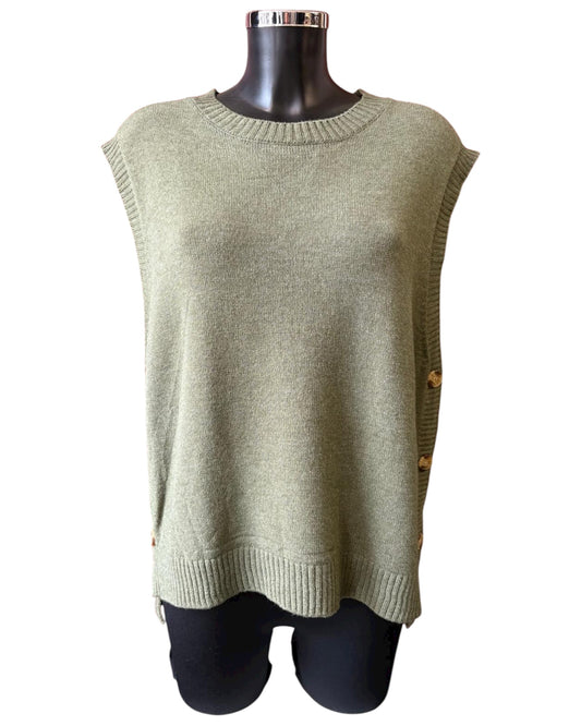 Macey soft knit tank top sweater - Khaki