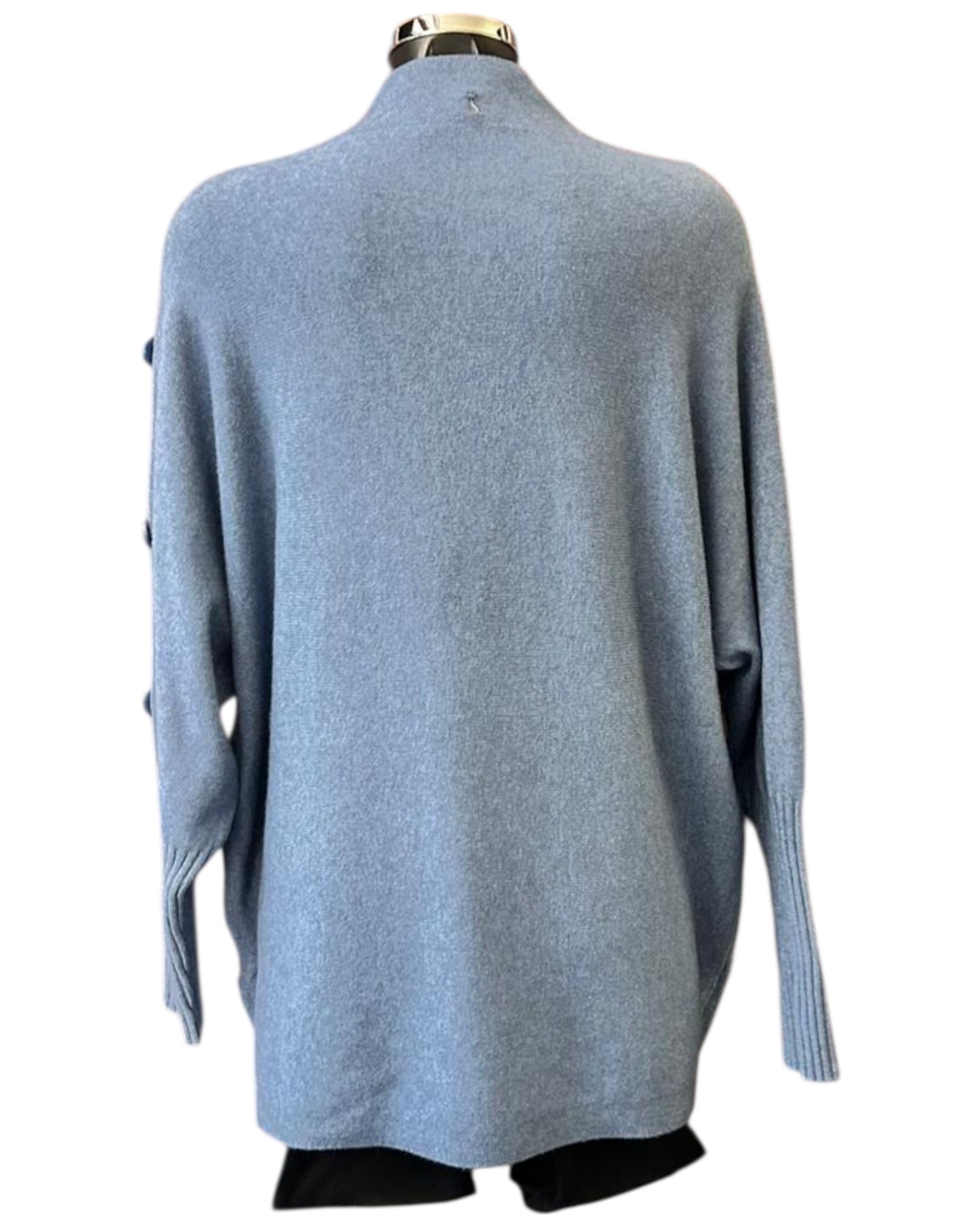 Simone button shoulder jumper - Denim