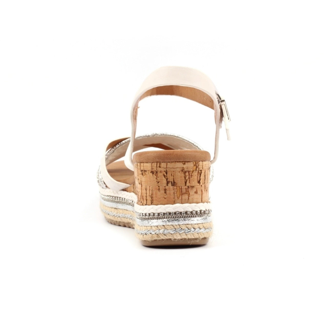 Lunar white Donna wedge sandals
