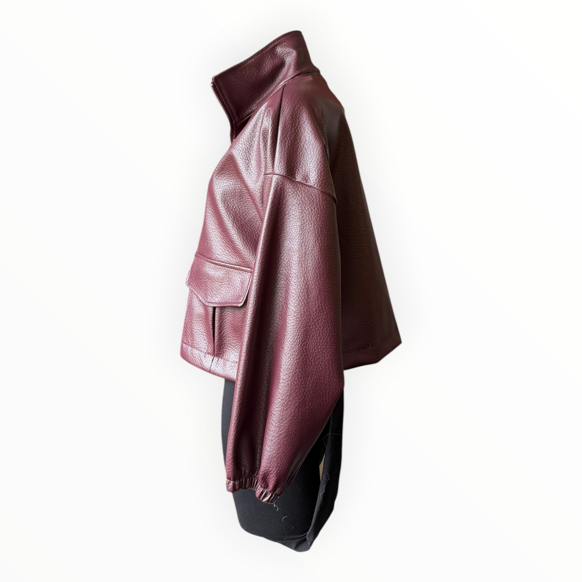 Pamela faux leather jacket - Wine