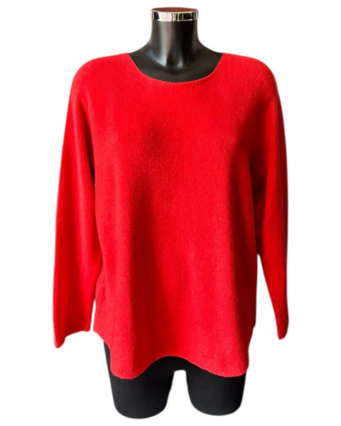 Toni short soft plain jumper - Dark orange