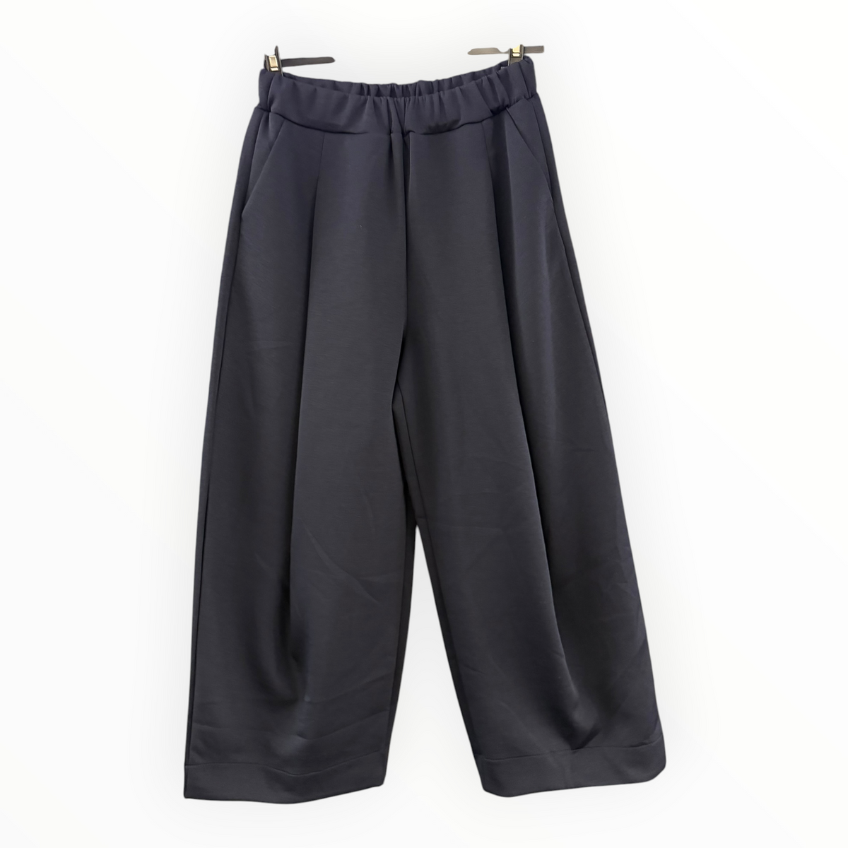Bella barrel leg soft touch trousers - Navy