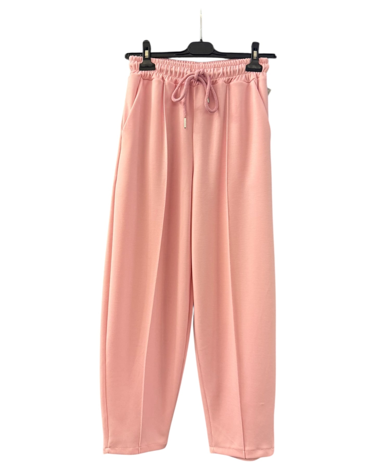 Libby carrot leg seam cropped trousers - Pink