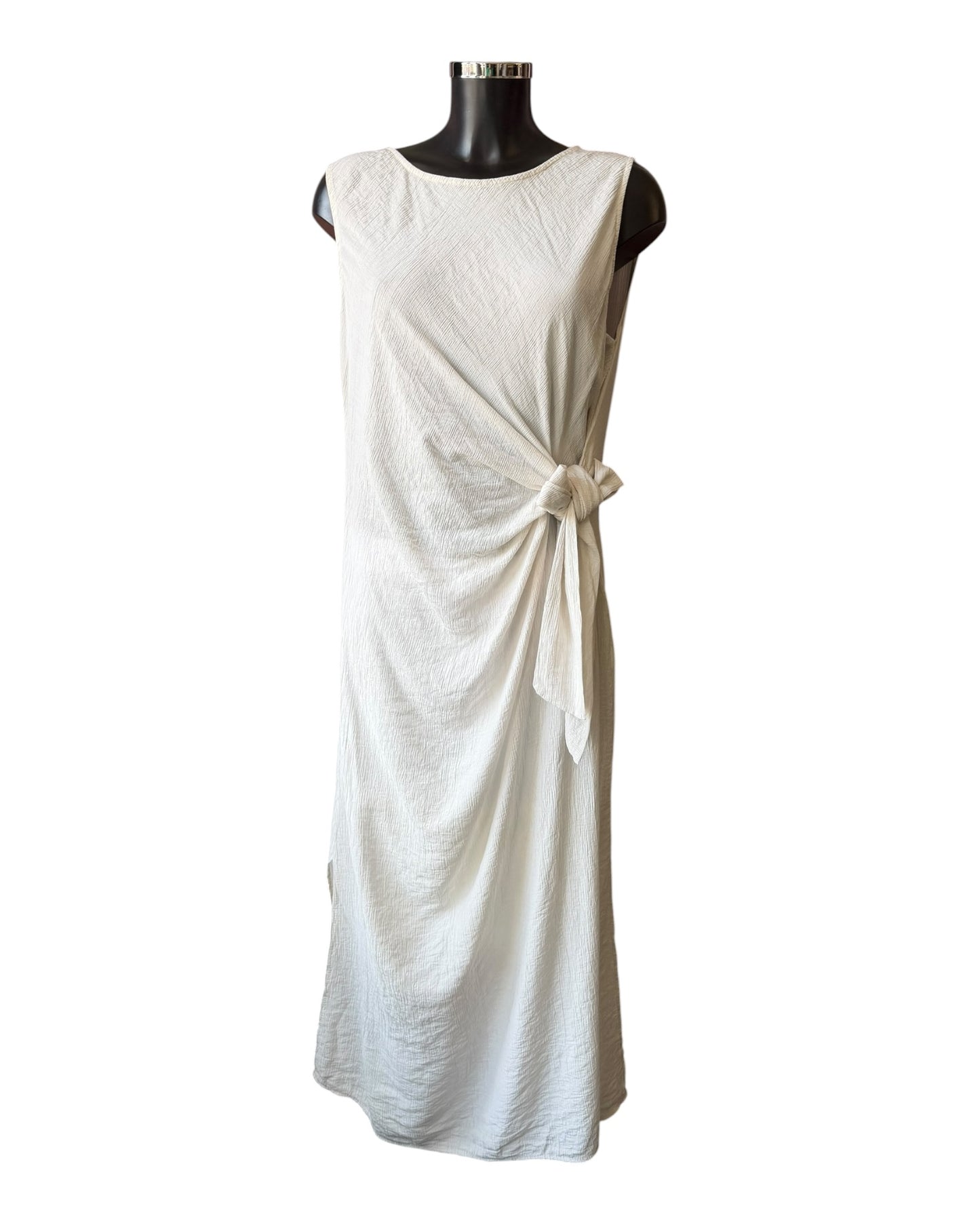 Milly range tie side dress - white