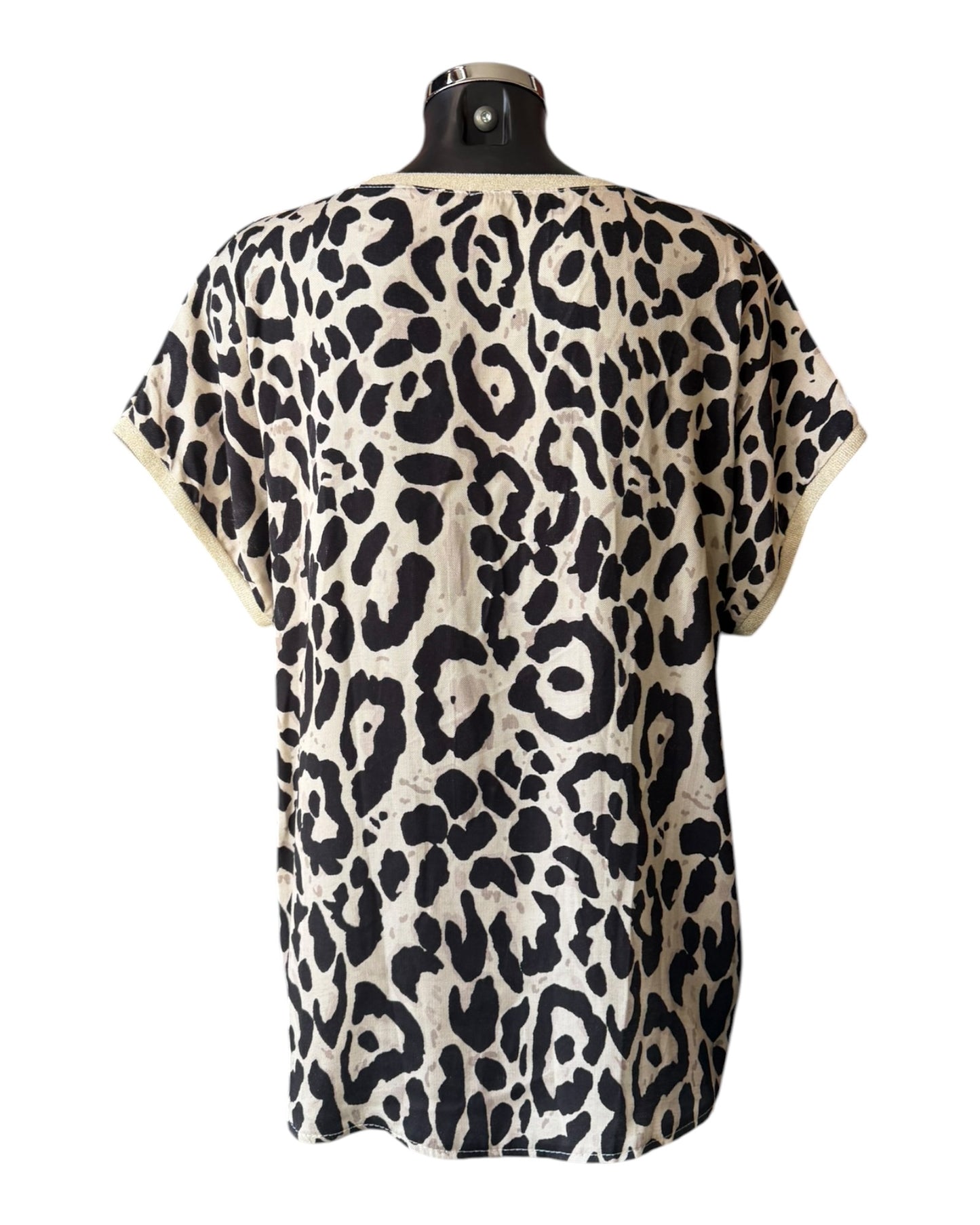Carla animal print range - v neck tunic top