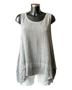 Casey range long sleeveless top - Grey