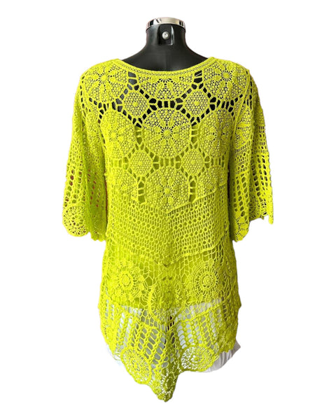 Bridgette 2 piece crochet top - Lime
