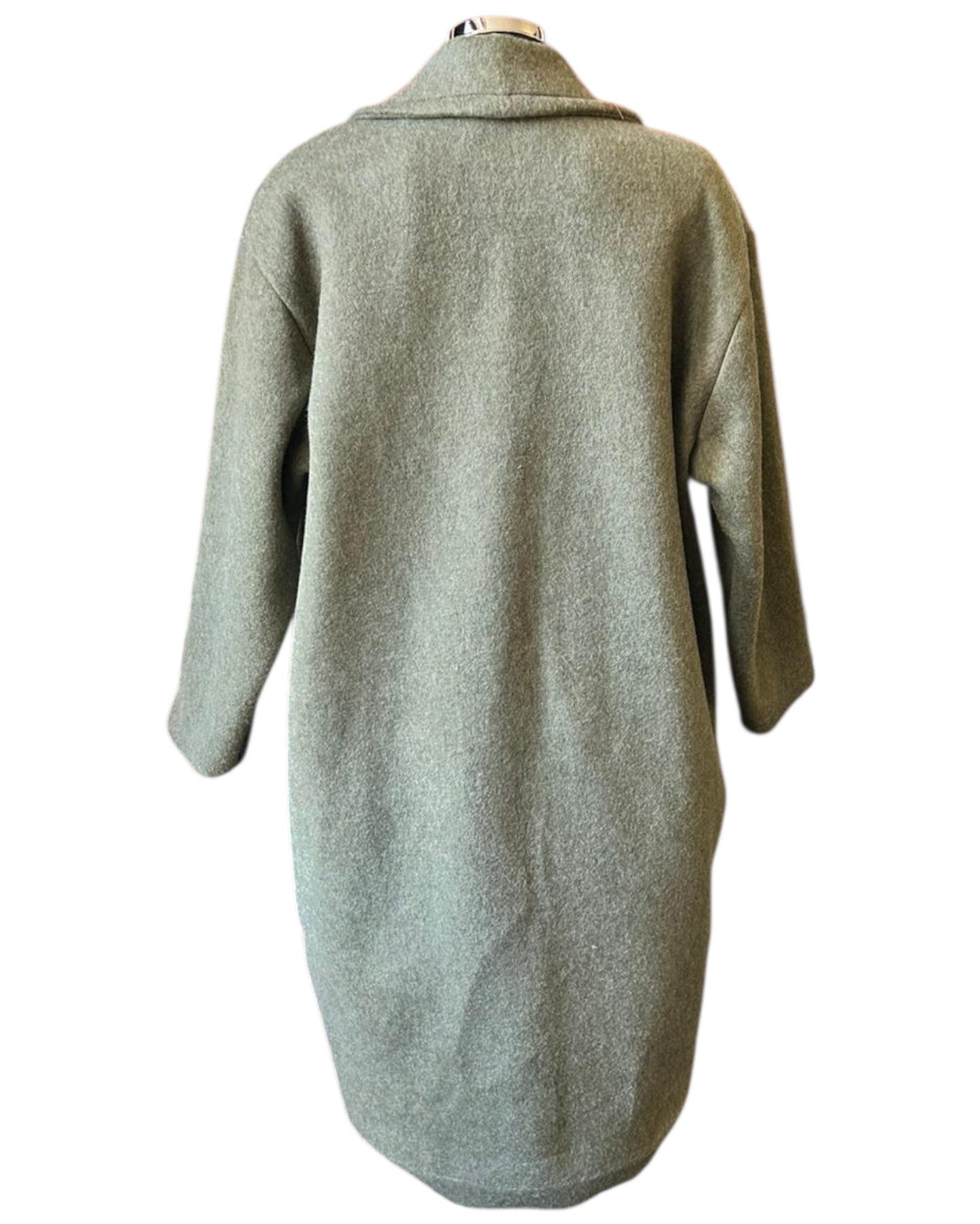 Priscilla wool feel pea coat - Khaki