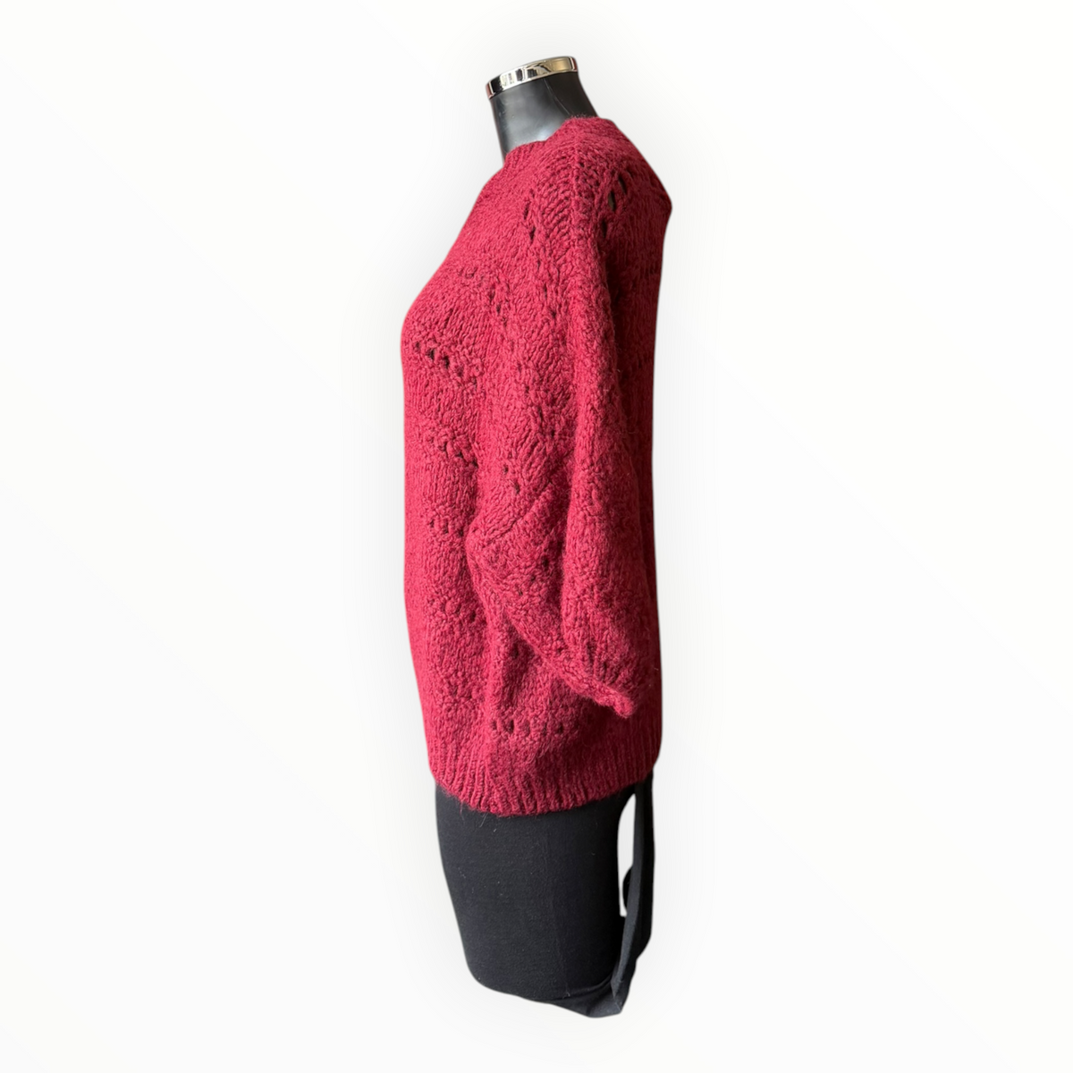 Verity soft knit half sleeve jumper - Wine