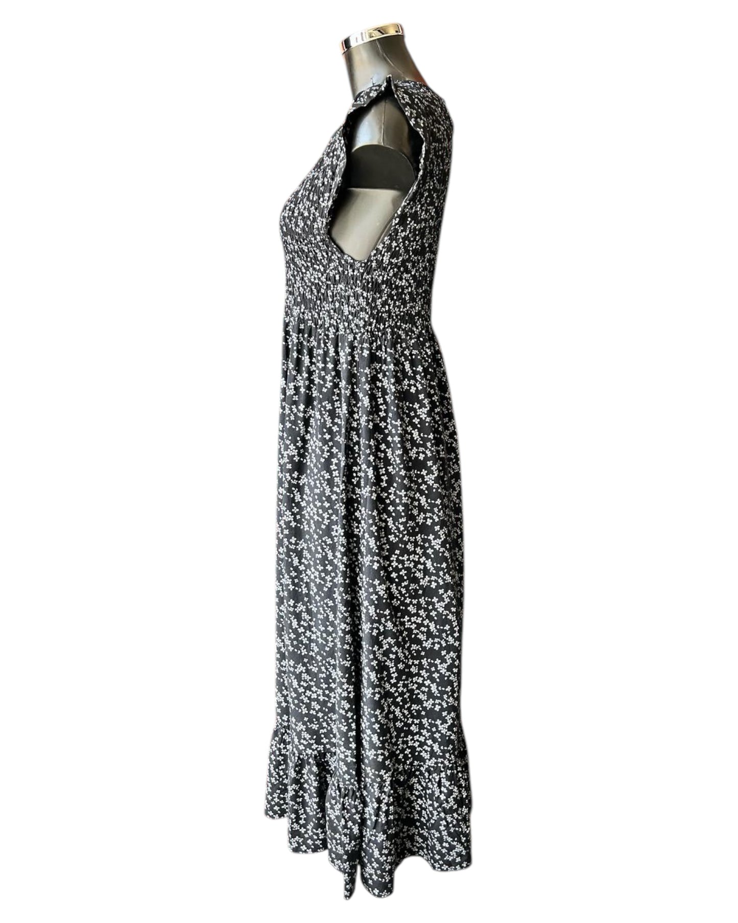 Molly ditsy print dress - Black