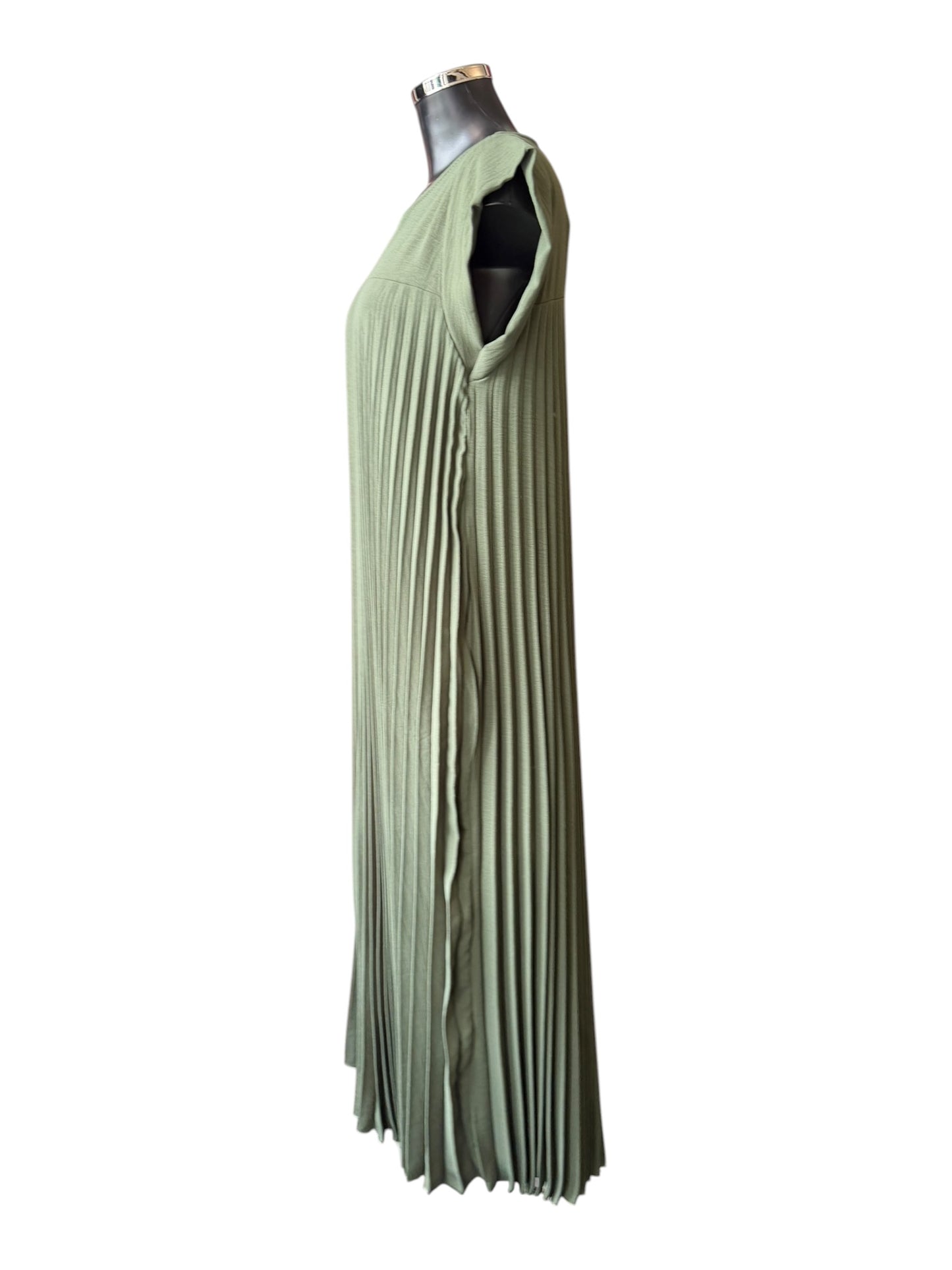 Pixie pleated maxi dress - Khaki