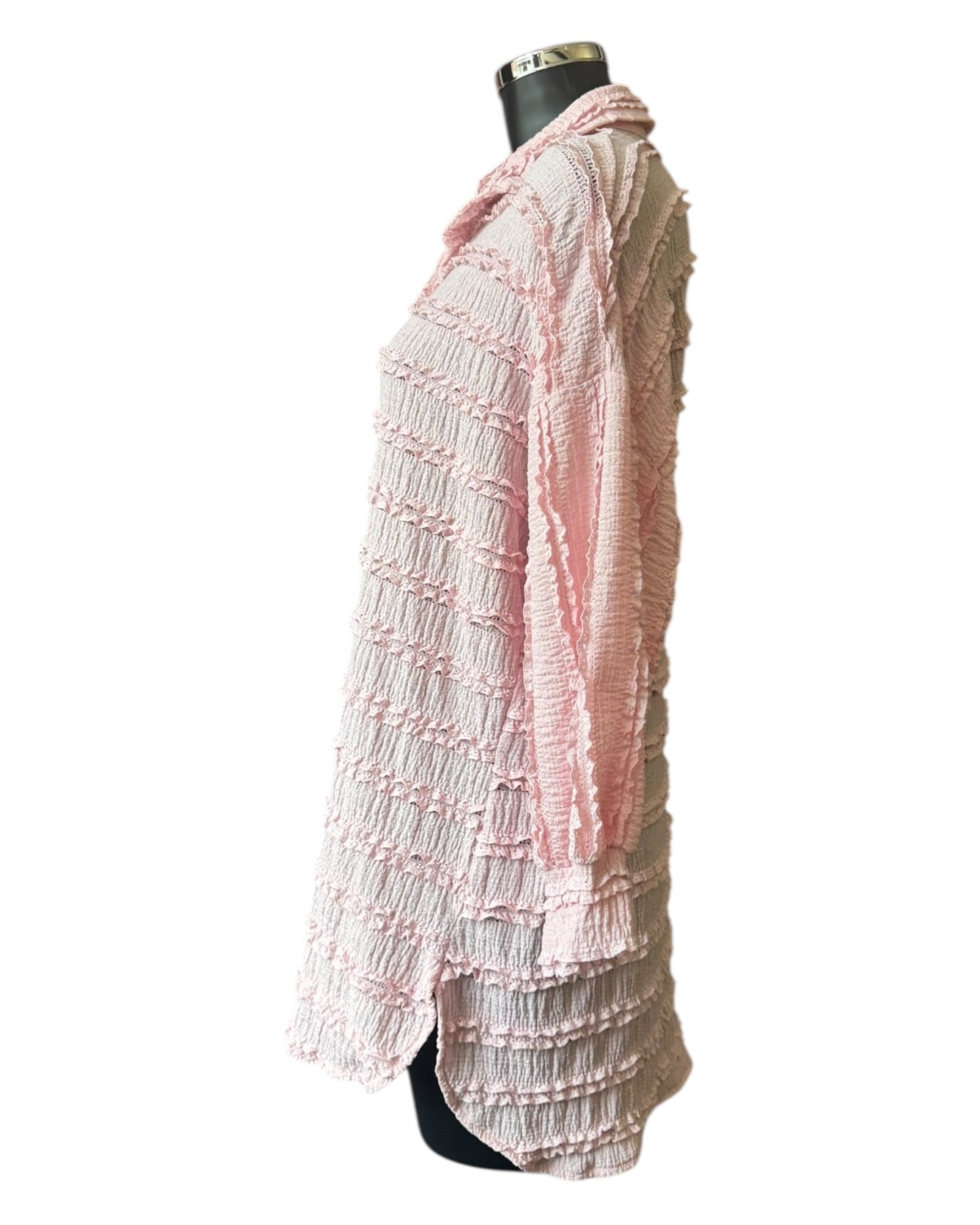 Tessa textured stripe shirt - Pink