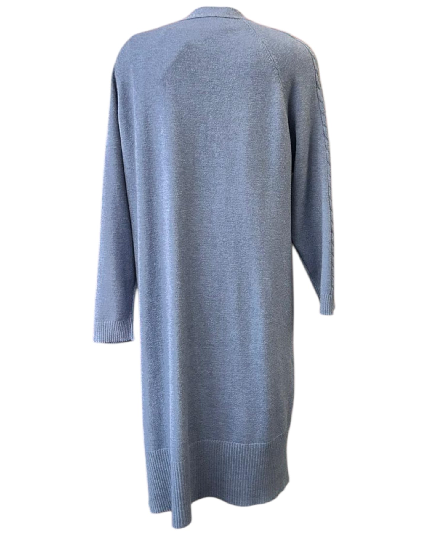 Wendy 2 piece knitted dress and cardigan set - Denim