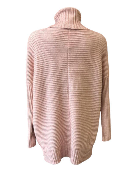 Lisa ribbed roll neck jumper - Pink