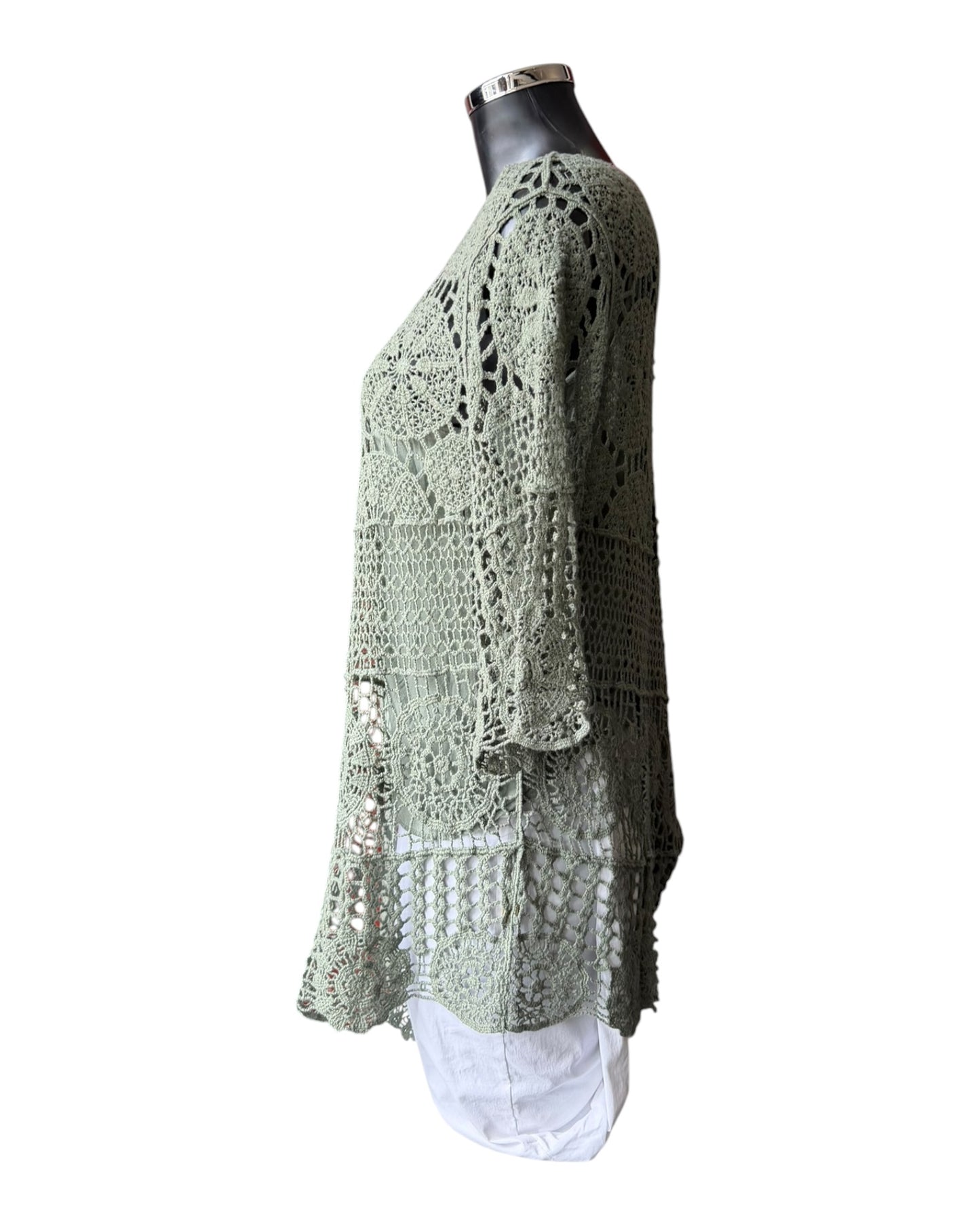 Bridgette 2 piece crochet top - Khaki