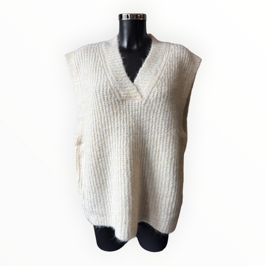 Greta  v neck tank top - Ivory