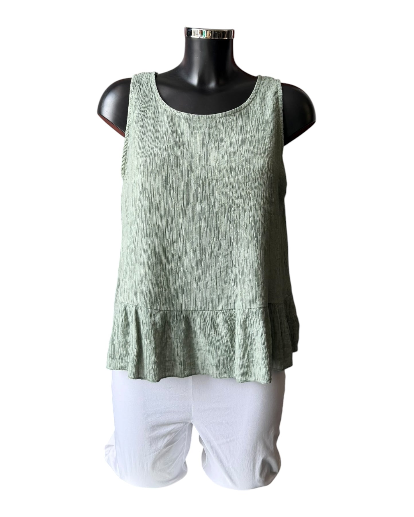 Milly range sleeveless top - Khaki