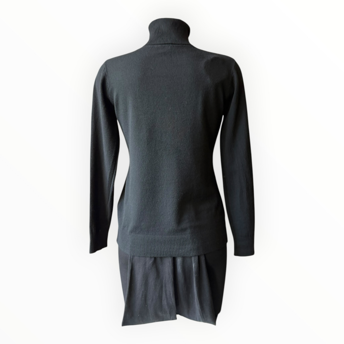 Zara fine knit polo neck - Black