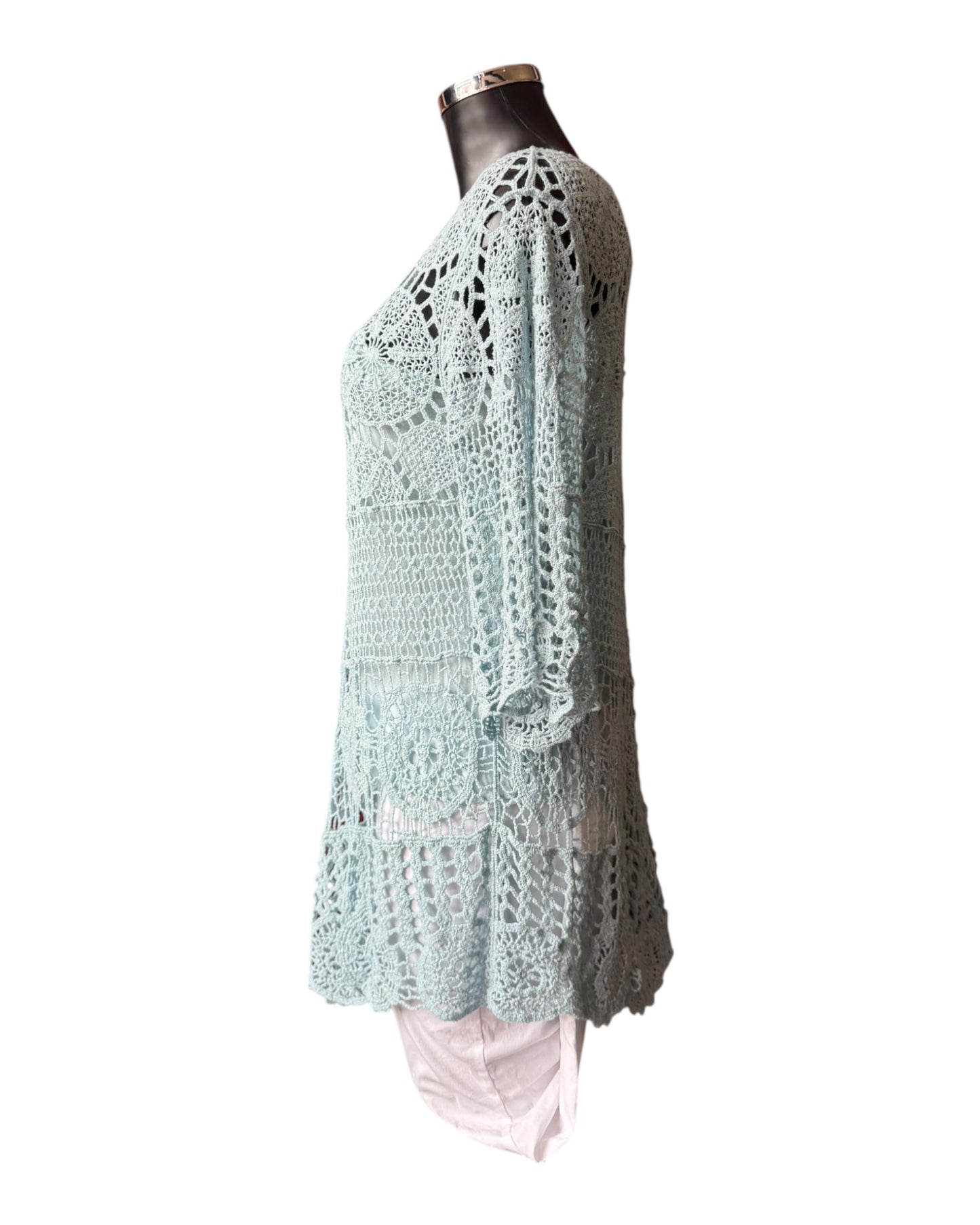 Bridgette 2 piece crochet top - Blue