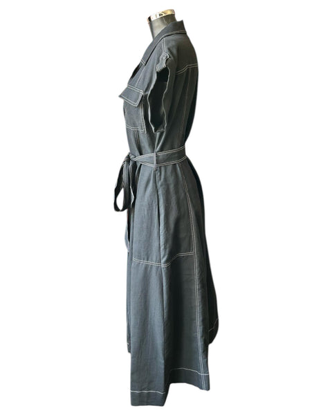 Brave and True Portia black midi dress