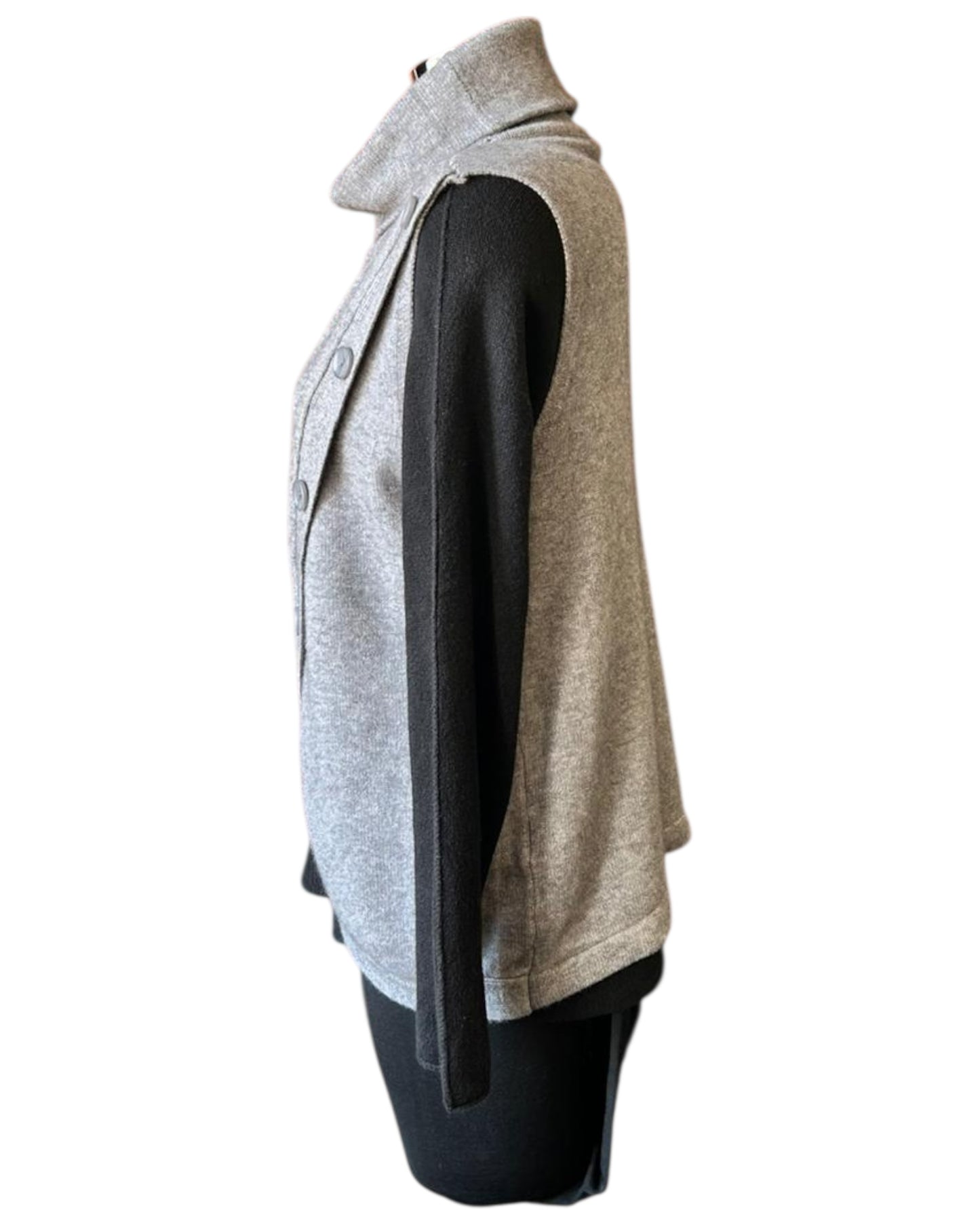Tilly cowl neck wrap waistcoat top - Grey