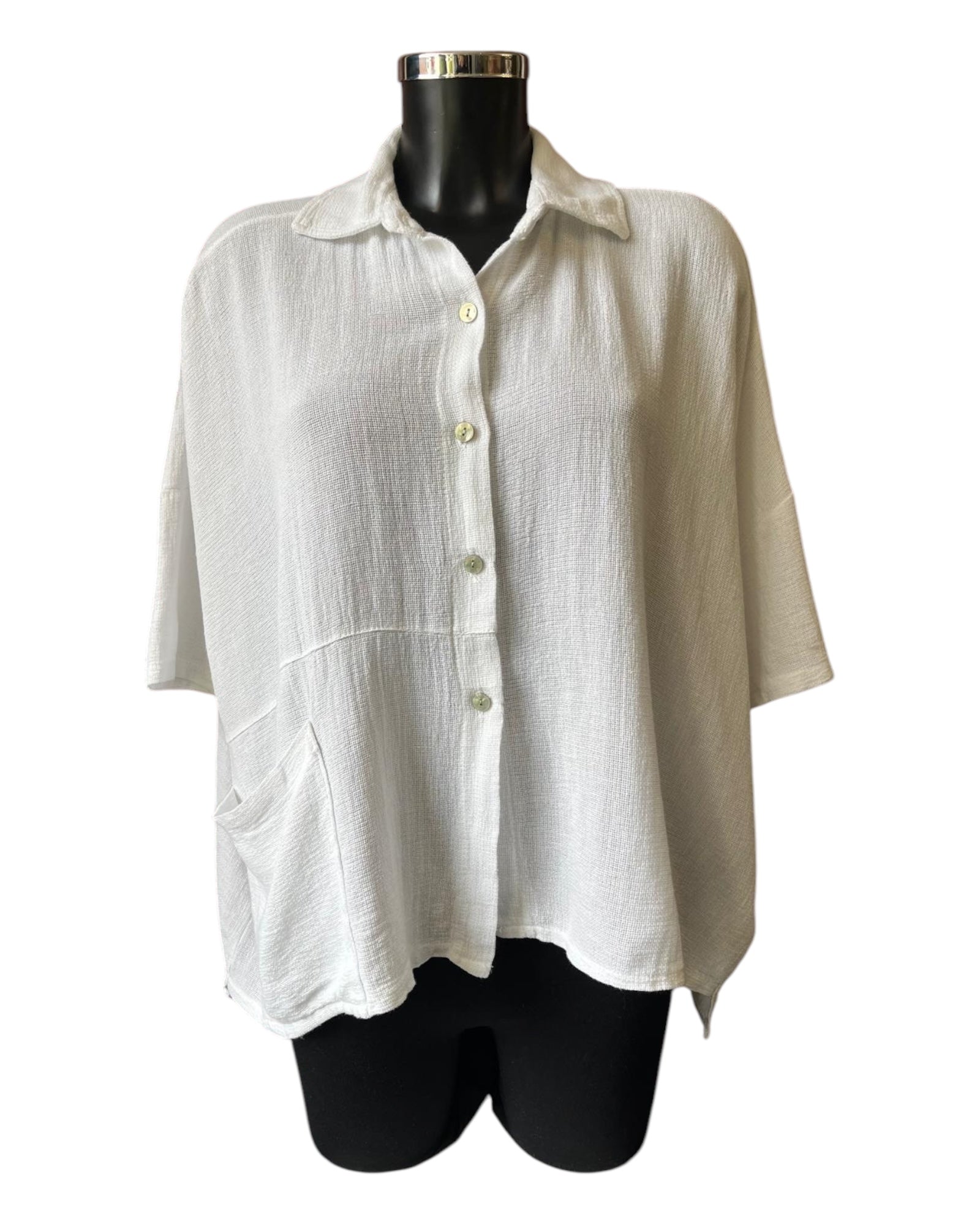 Casey range pocket button shirt - White