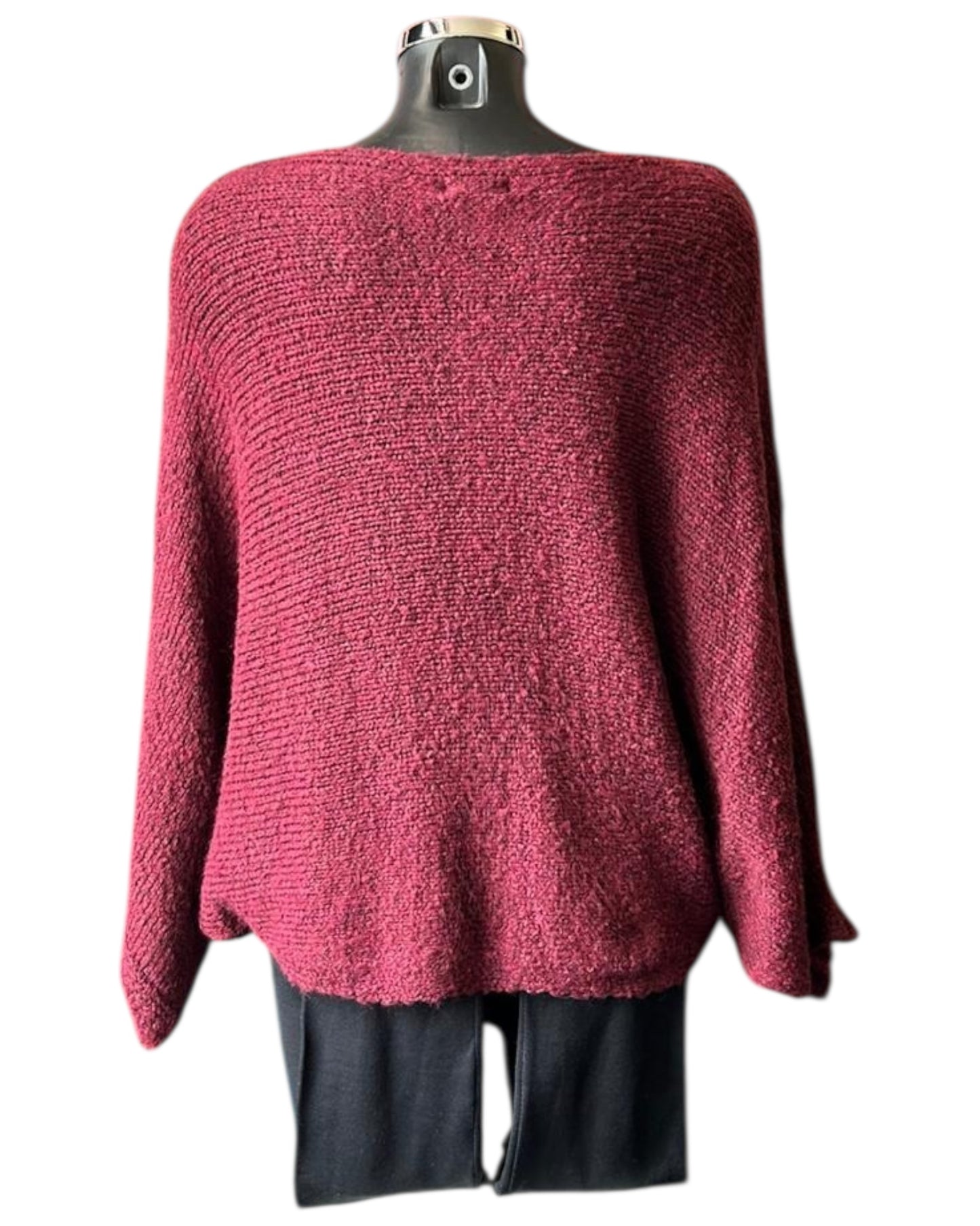 Tessa cross over layering jumper - Bordeaux