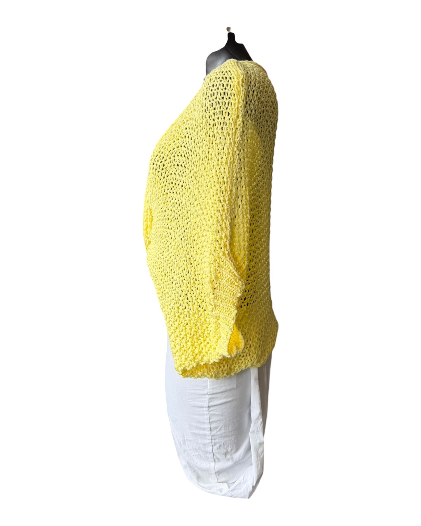 Lauren twist wrap layering jumper - lemon