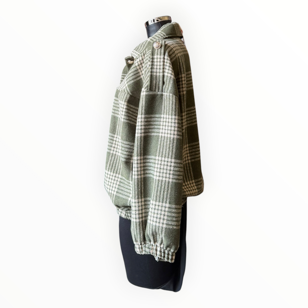Tanya checked shaket - Khaki