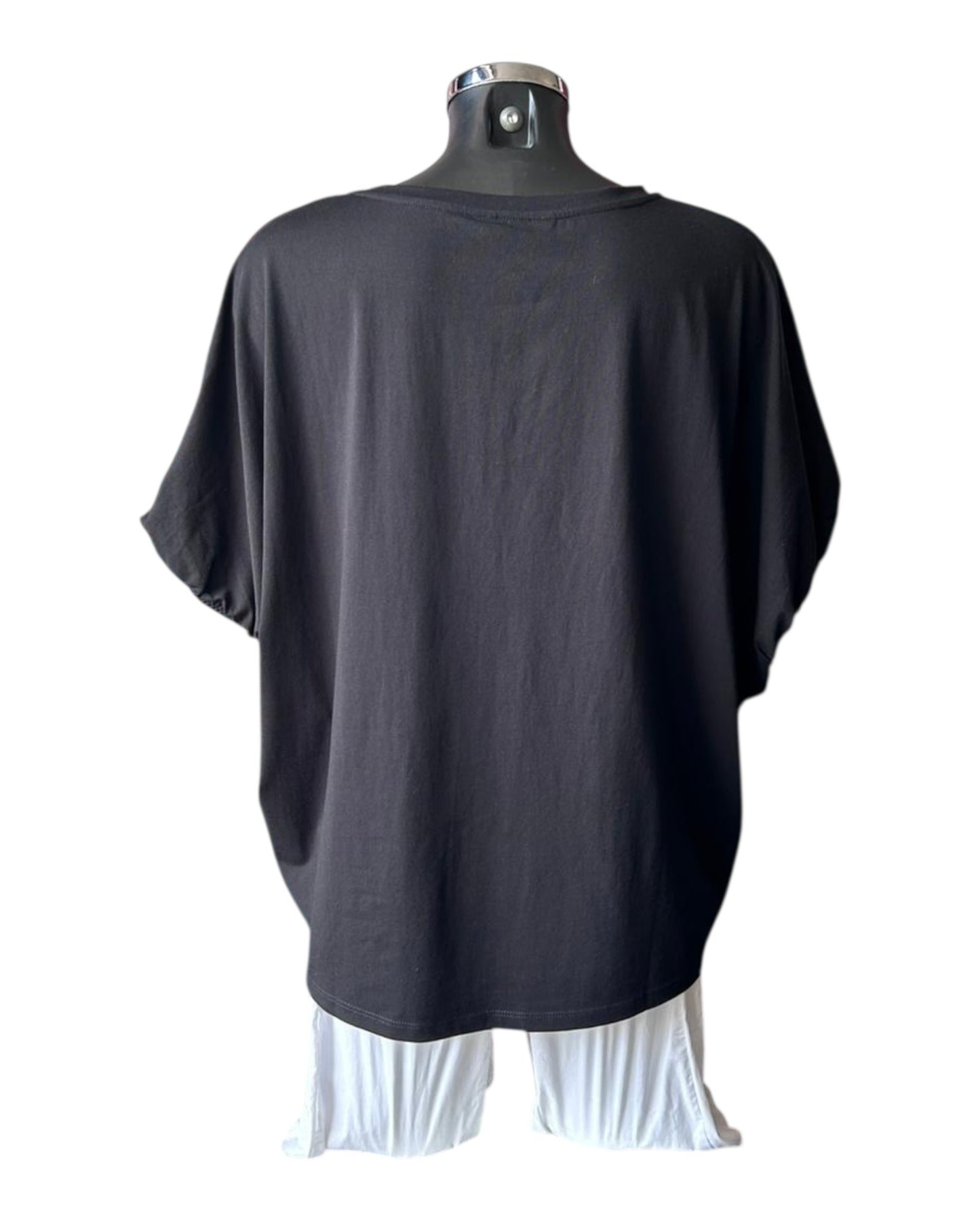 Tirelli bubble sleeve t-shirt top - Black