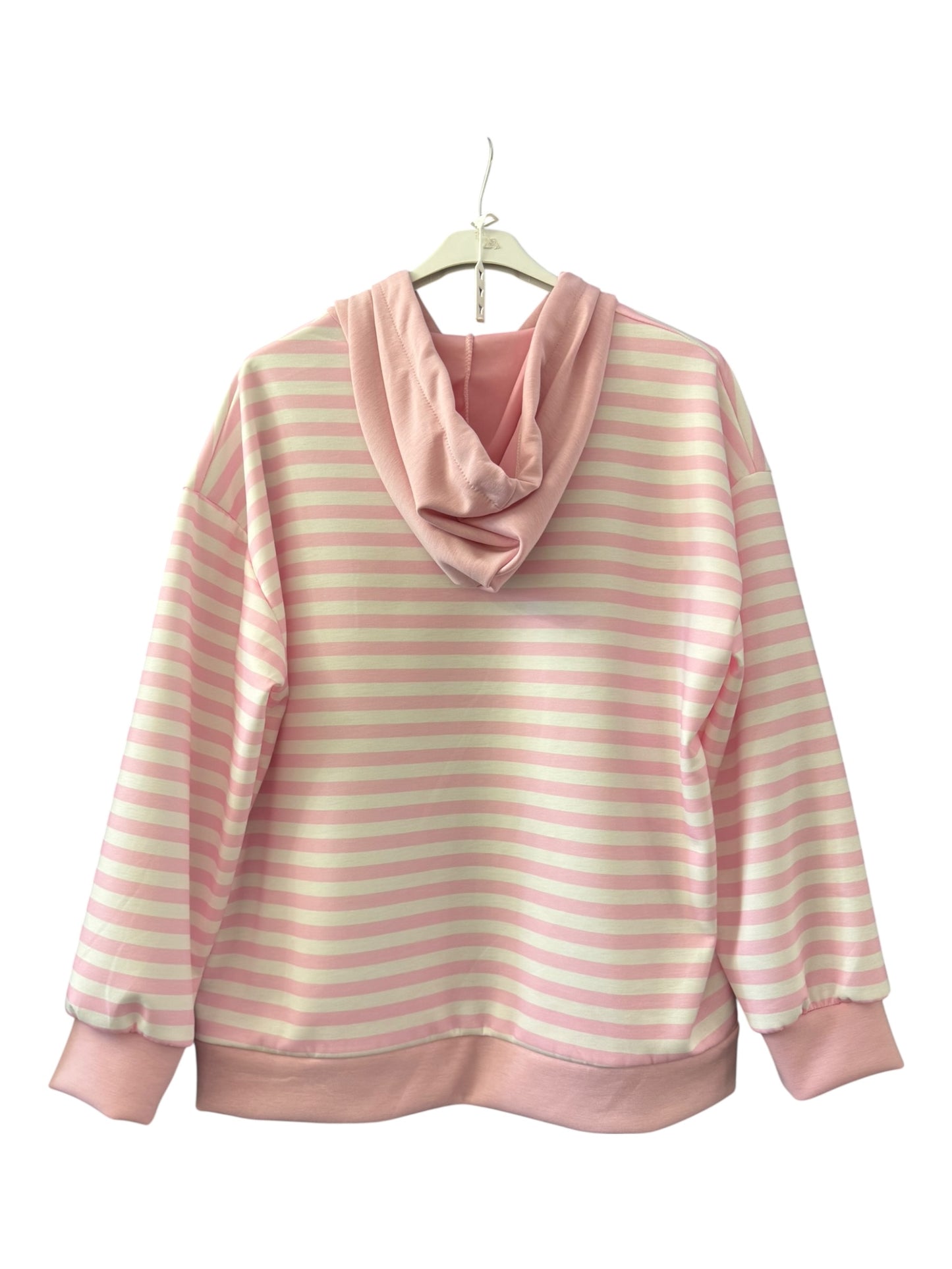 Whitney striped hoodie co ord trouser suit - Pink